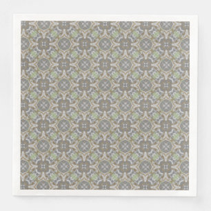 Guardanapo De Papel De Jantar Cinzas, Taupe, Padrão de Camadas de Diamante Verd