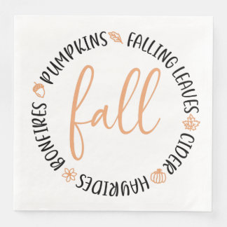 Guardanapo De Papel De Jantar Círculo de outono
