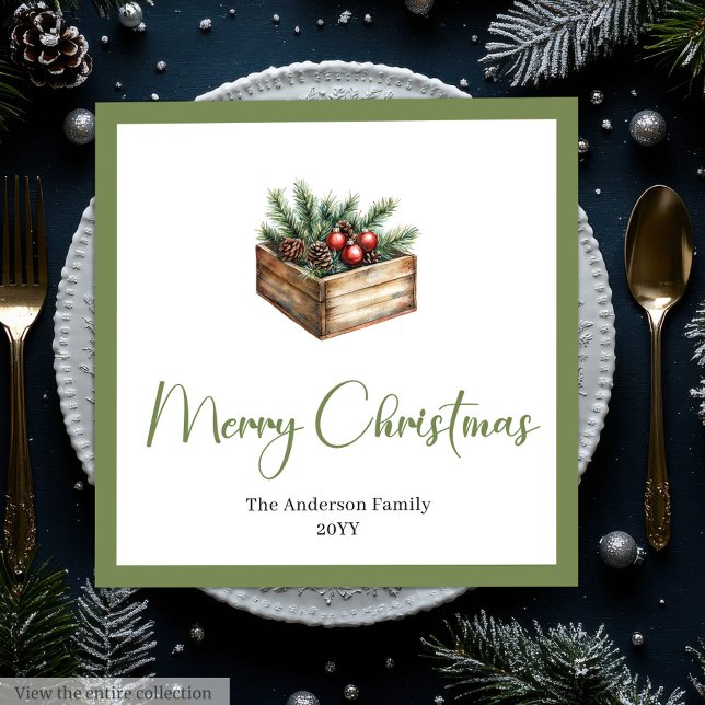 Guardanapo De Papel De Jantar Classic Boho Scandinavian Christmas Tree Table  (Classic Boho Scandinavian Christmas Tree Table Napkins)