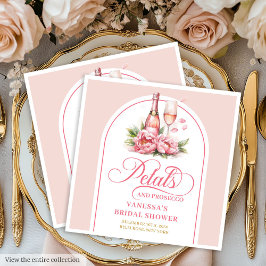 Guardanapo De Papel De Jantar Classic Petals and Prosecco Gold Accent Napkins