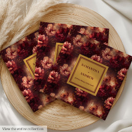 Guardanapo De Papel De Jantar Clássico Janto Dourado Casamento Burgundy Napkins