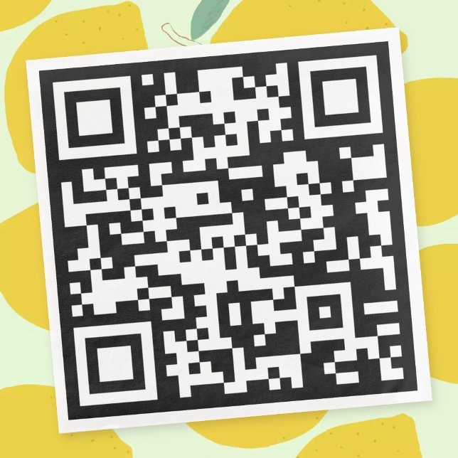Guardanapo De Papel De Jantar Código QR Criado instantaneamente (digitando seu U (Criador carregado)