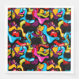 Guardanapo De Papel De Jantar Colorful Neon Graffiti Hip Hop Street Art