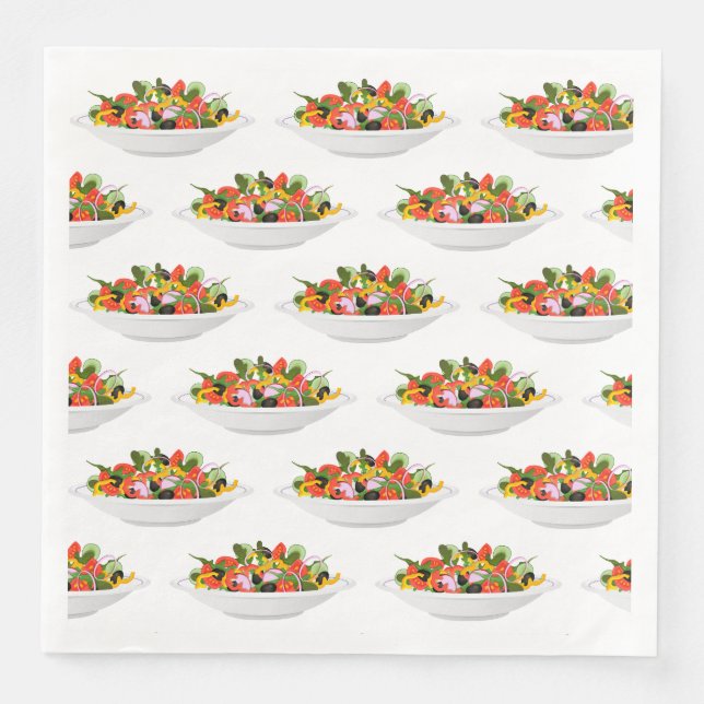 Guardanapo De Papel De Jantar Coma mais plantas com cartazes de motivação de sal (Frente)