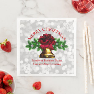 Guardanapo De Papel De Jantar Combinação de Natal do Conjunto Dourado de Arco