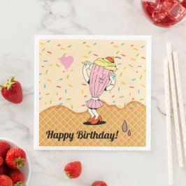 Guardanapo De Papel De Jantar Confetti de Mesa do sorvete Cone Characters