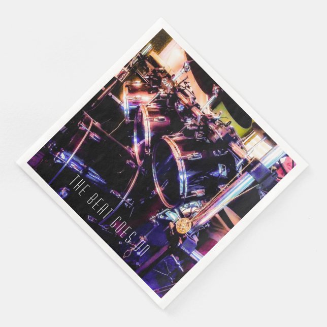 Guardanapo De Papel De Jantar Conjunto de tambores (Canto)