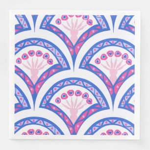 Guardanapo De Papel De Jantar cor damasco floral azul