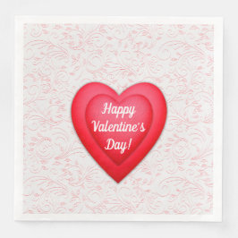 Guardanapo De Papel De Jantar Corações vermelhos do Rico dia de os namorados
