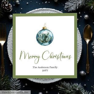 Guardanapo De Papel De Jantar Coroa de Natal Boho Elegante em Cores da Moda 