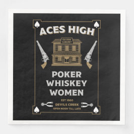 Guardanapo De Papel De Jantar Cowboy American Frontier Saloon