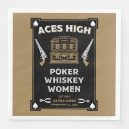 Guardanapo De Papel De Jantar Cowboy American Frontier Saloon