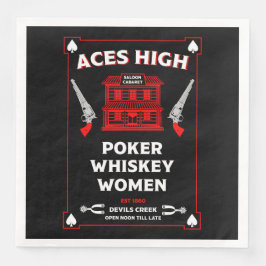 Guardanapo De Papel De Jantar Cowboy American Frontier Saloon