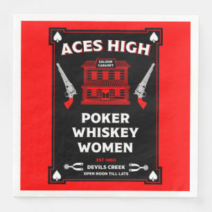 Guardanapo De Papel De Jantar Cowboy American Frontier Saloon