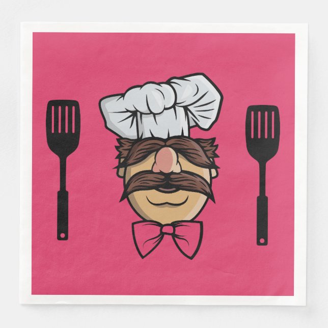 Guardanapo De Papel De Jantar Cozinheiro Sueco Engraçado (Frente)
