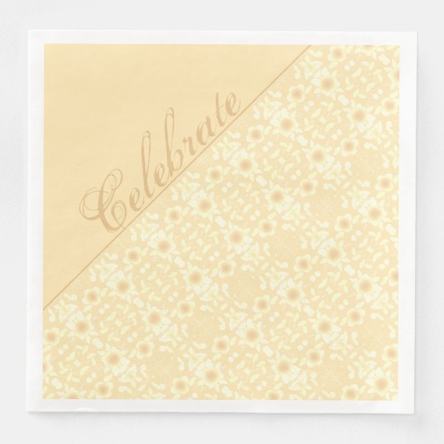 Guardanapo De Papel De Jantar Creme E Branco (Frente)