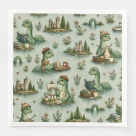 Guardanapo De Papel De Jantar Criptídeos Aconchegantes Nessie Monstro do Lago Ne