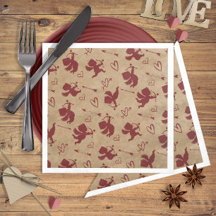 Guardanapo De Papel De Jantar Cupids Arrows and Hearts ID630