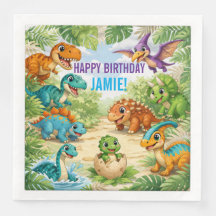 Cute Kids Dinosaur Birthday