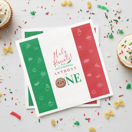 Guardanapo De Papel De Jantar Cute Meatball First Birthday Party 