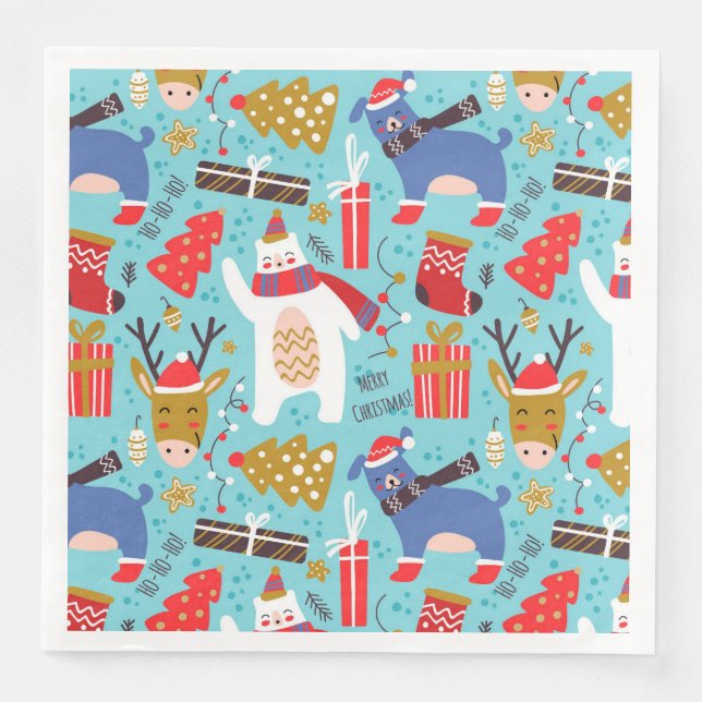 Guardanapo De Papel De Jantar Decoração de Natal (Frente)