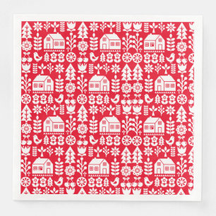 Guardanapo De Papel De Jantar Decorações de Natal Escandinavas Nórdicas