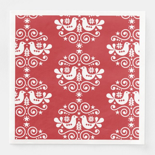 Guardanapo De Papel De Jantar Decorações Nórdicas de Natal Escandinavo (Frente)