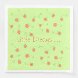 Guardanapo De Papel De Jantar Delicate Artsy Floral bonito