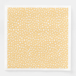 Guardanapo De Papel De Jantar Desenho Gráfico de Pontos Desiguais Amarelo Suave