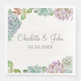 Guardanapo De Papel De Jantar Desert Cactus Succulent Wedkins