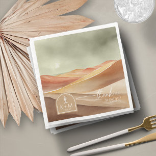 Guardanapo De Papel De Jantar Desert Vibes Wedding Landscape Obrigado ID1019