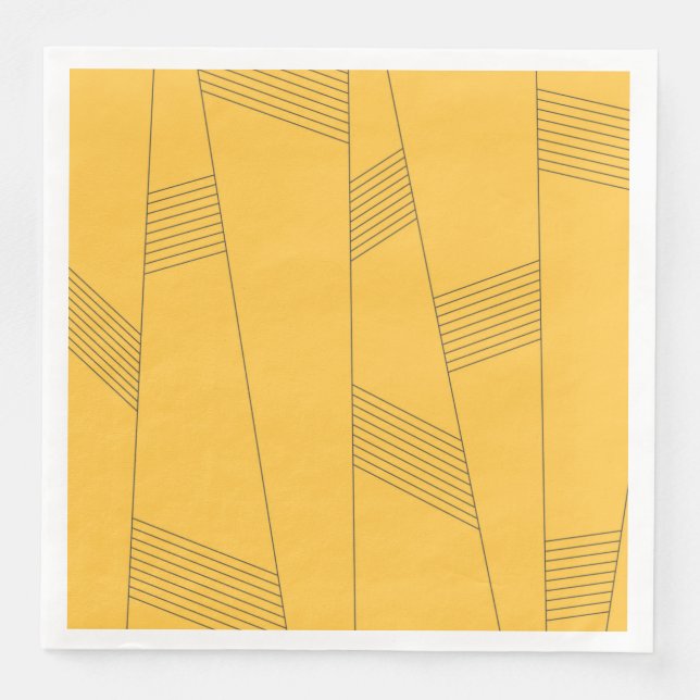 Guardanapo De Papel De Jantar Design abstrato simples, amarelo, moderno (Frente)