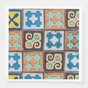 Guardanapo De Papel De Jantar Design de padrão de Azulejo de cerâmicos colori