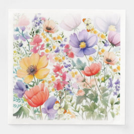 Guardanapo De Papel De Jantar Design Floral de Verão bonito