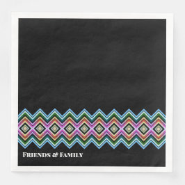 Guardanapo De Papel De Jantar Designer de Negrito Colorido