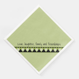 Guardanapo De Papel De Jantar Designer Verde E Negro