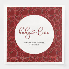 Guardanapo De Papel De Jantar Dia de os namorados Red Vintage Baby Love Chá de f