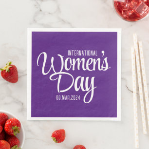 Guardanapo De Papel De Jantar Dia Internacional da Mulher, 8 de março