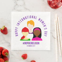Guardanapo De Papel De Jantar Dia Internacional da Mulher das Faces Elegantes 8 