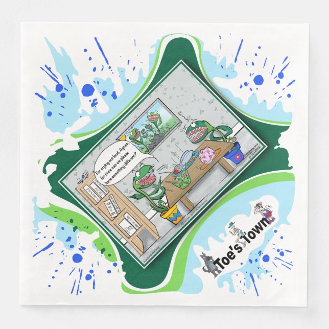 Guardanapo De Papel De Jantar Dinner At The Flytraps | Birthday Dinner Napkin (Frente)