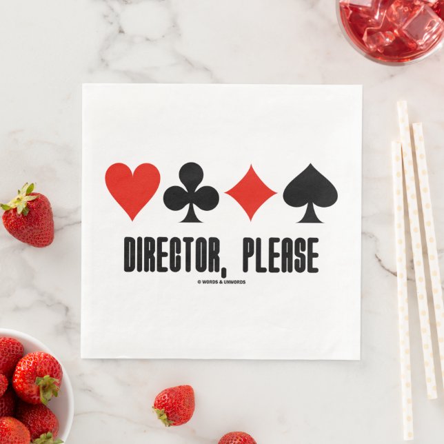 Guardanapo De Papel De Jantar Director, Please Four Card Suits Bridge Game (Insitu)