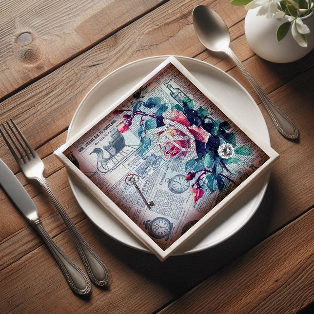 Guardanapo De Papel De Jantar Dissociação de Ephemera de Chave Floral (Criador carregado)