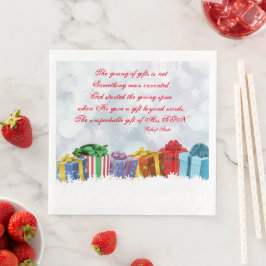 Guardanapo De Papel De Jantar Ditos de Presentes de Natal