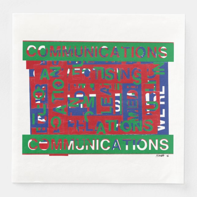 Guardanapo De Papel De Jantar Divisão Comunicação (Frente)