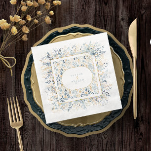 Guardanapo De Papel De Jantar Doce Padrão De Casamento Floral ID1045