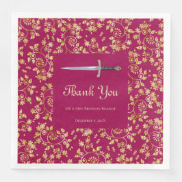 Guardanapo De Papel De Jantar Dourada medieval