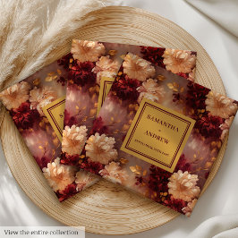 Guardanapo De Papel De Jantar Dourado Borgonha Único Cloth Napkins