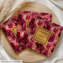 Dourado Janto Casamento Bonito Burgundy Napkins Co