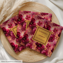 Guardanapo De Papel De Jantar Dourado Janto Casamento Bonito Burgundy Napkins Co