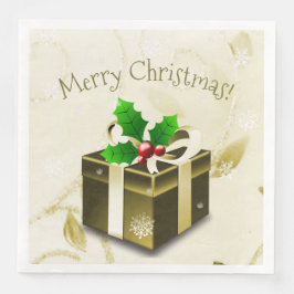 Guardanapo De Papel De Jantar Dourado papel para presentes no Natal